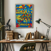Onega, Russia A Vibrant Mosaic Poster