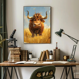 Majestic Highland Cattle Poster PosterGoat