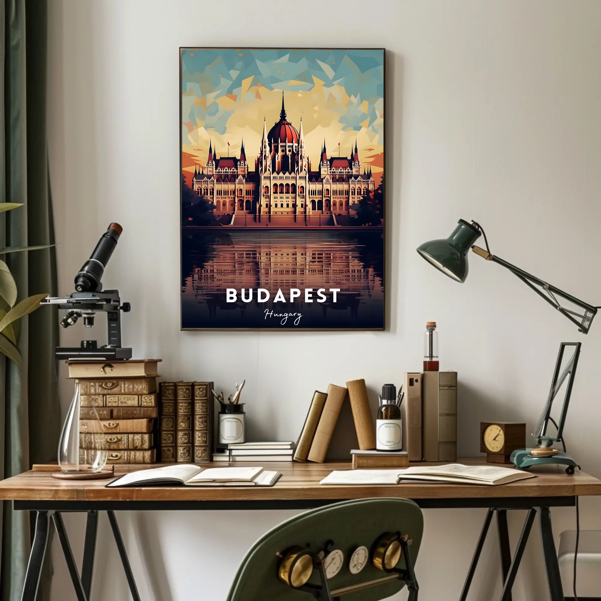 Budapest Landmark Illustration Poster