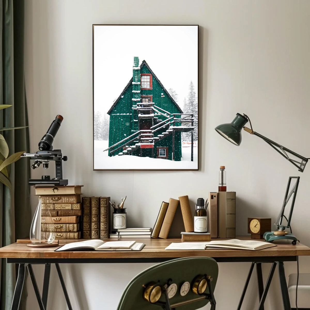 Winter Wonderland Cabin in National Park Poster