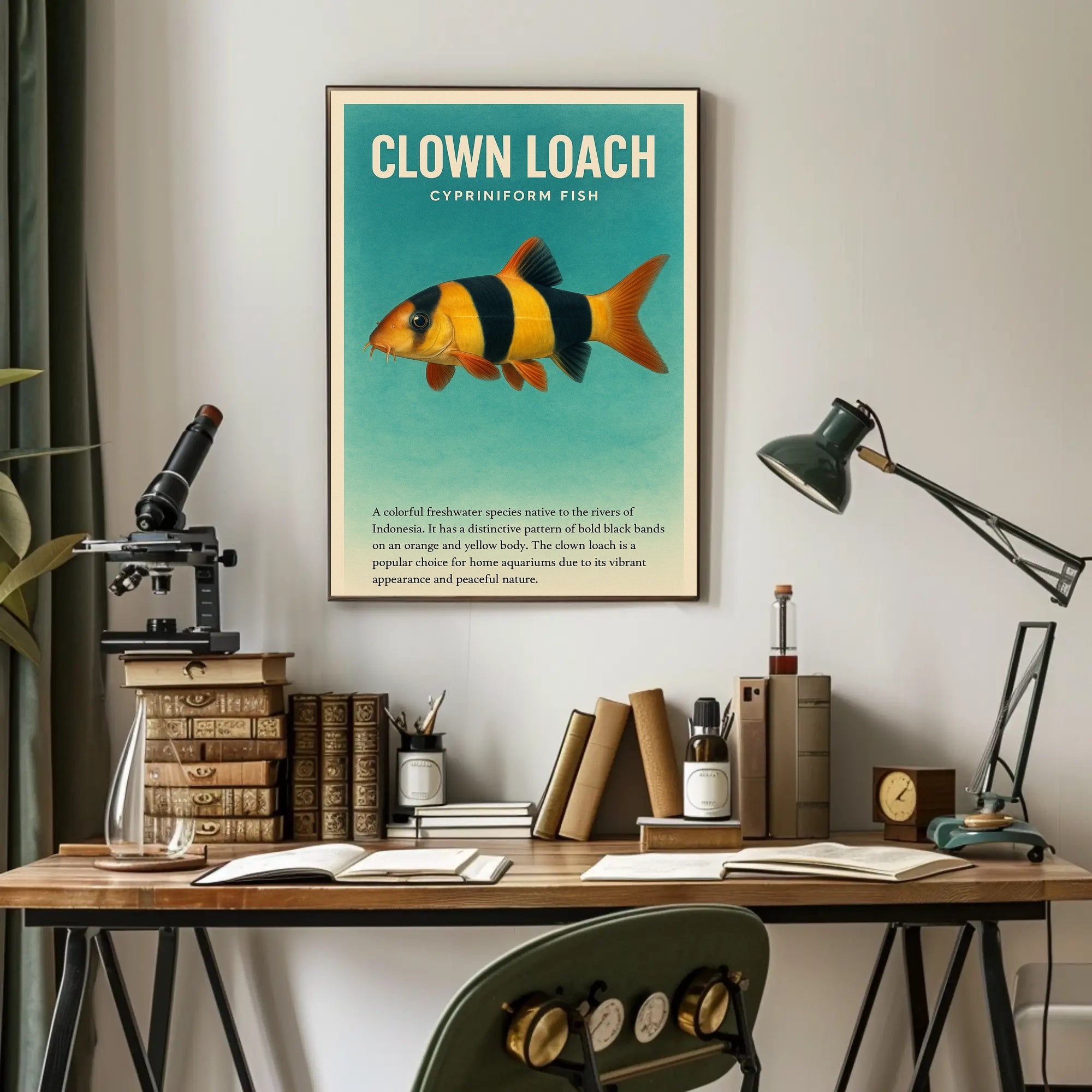 Clown Loach Fish Wall Art Print Decor PosterGoat