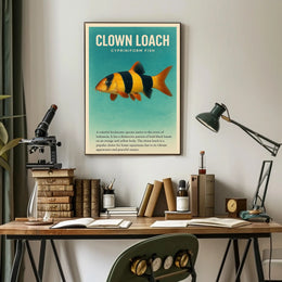 Clown Loach Fish Wall Art Print Decor PosterGoat