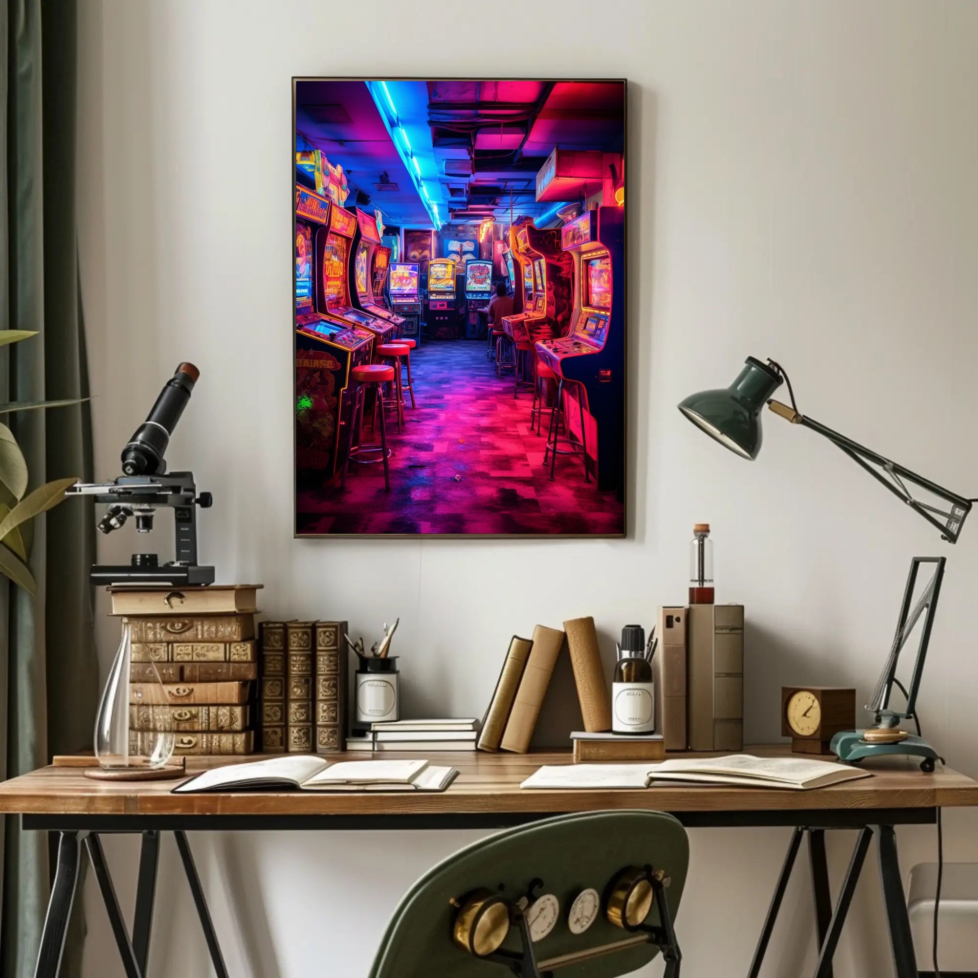 Neon Arcade Nostalgia Poster