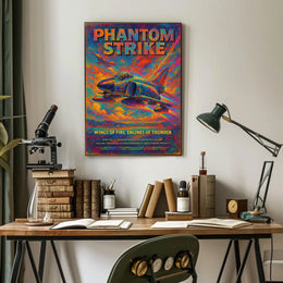 Wings of Fire Jets Futuristic Sci-Fi Poster