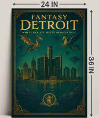 Fantasy Detroit Poster PosterGoat
