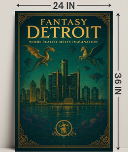 Fantasy Detroit Poster PosterGoat