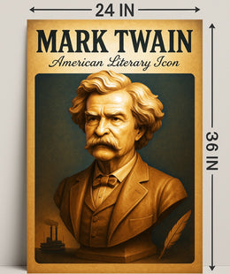 Mark Twain American Literary Icon Poster PosterGoat