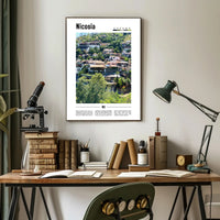 Nicosia Cityscape Vibrant Travel Poster PosterGoat