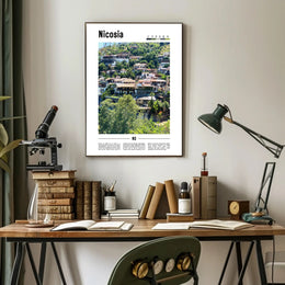 Nicosia Cityscape Vibrant Travel Poster PosterGoat