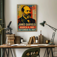 James A. Garfield 20th President of the United States Street Art Mashup Poster