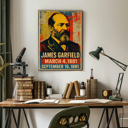 James A. Garfield 20th President of the United States Street Art Mashup Poster