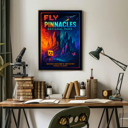 Fly Pinnacles National Park Poster Vintage Travel