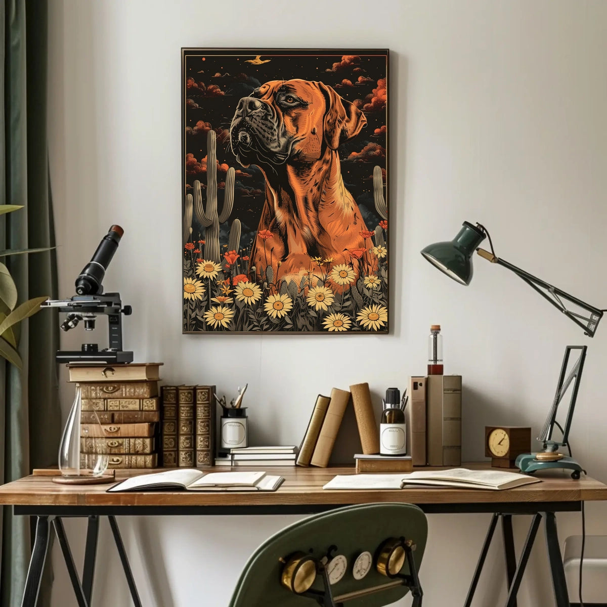 Majestic Canine In The Desert Poster