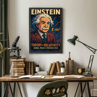 Einstein Relativity Vintage Science Educational Poster