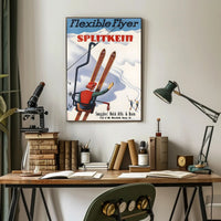 Vintage Skiing Adventure Poster PosterGoat
