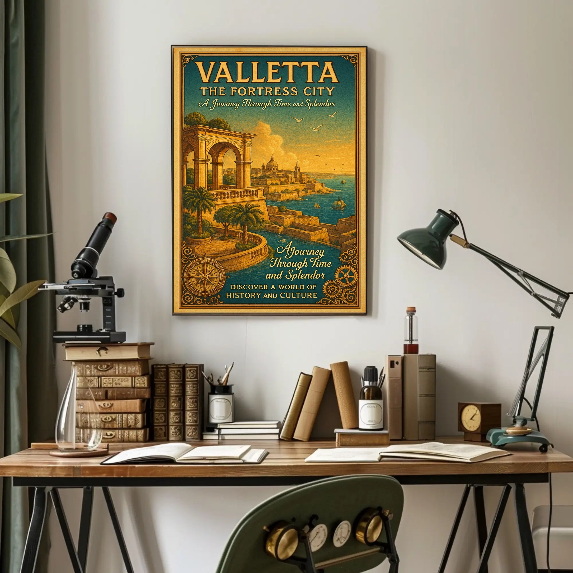 Valletta Vintage Travel Poster Wall Art Print