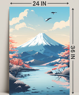 Tranquil Mountain Landscape Poster