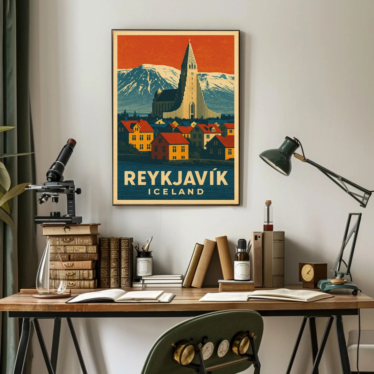 Reykjavik, Iceland Travel Poster