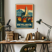 Reykjavik, Iceland Travel Poster