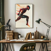 Dynamic Sports Balls Abstract Poster: Futuristic Motion PosterGoat