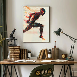 Dynamic Sports Balls Abstract Poster: Futuristic Motion PosterGoat