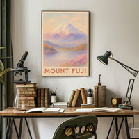 Mount Fuji Tranquil Landscape Abstract Poster
