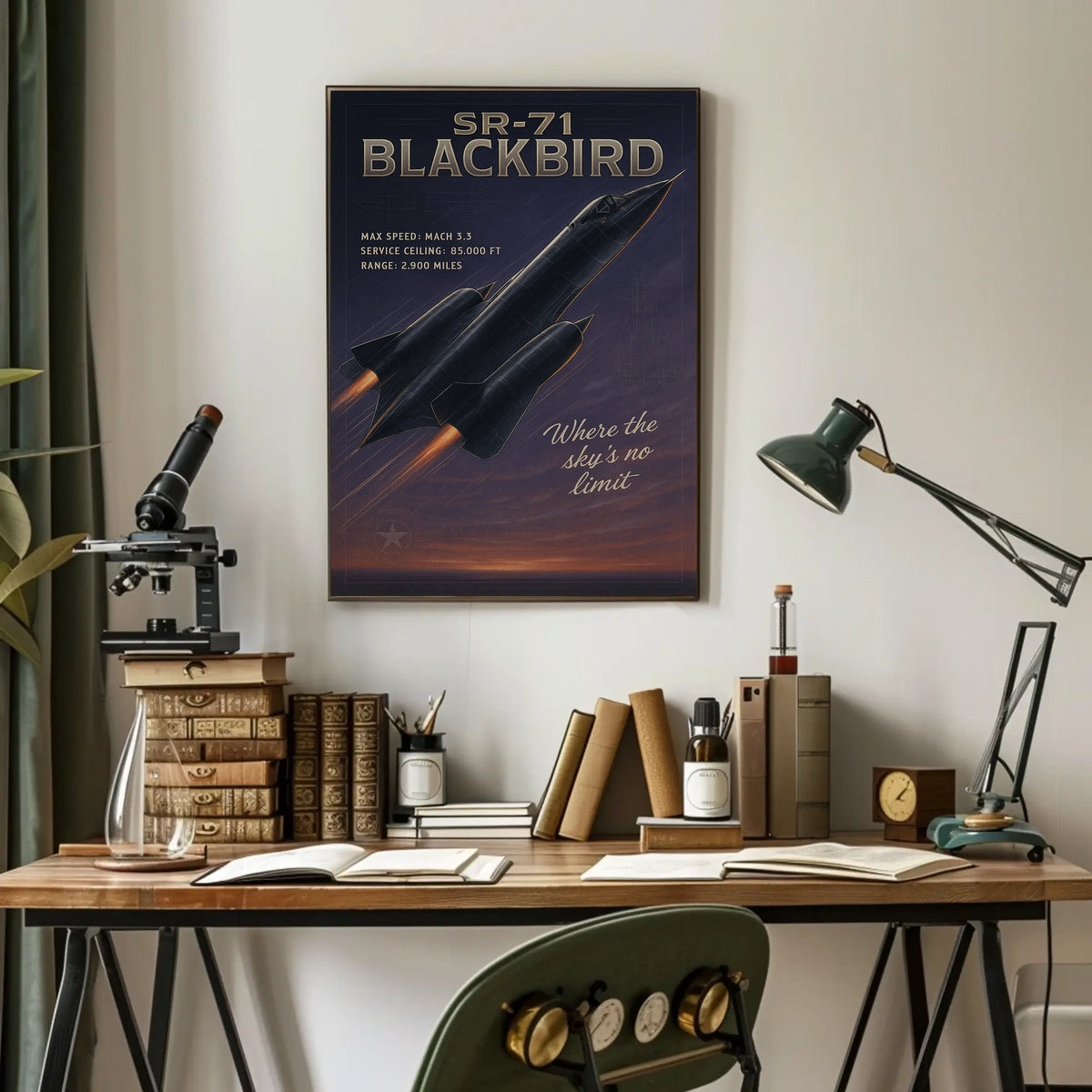 SR-71 Blackbird The Speed Icon Poster