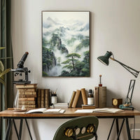 Serene East Asian Landscape Wall Art - Artistic Poster