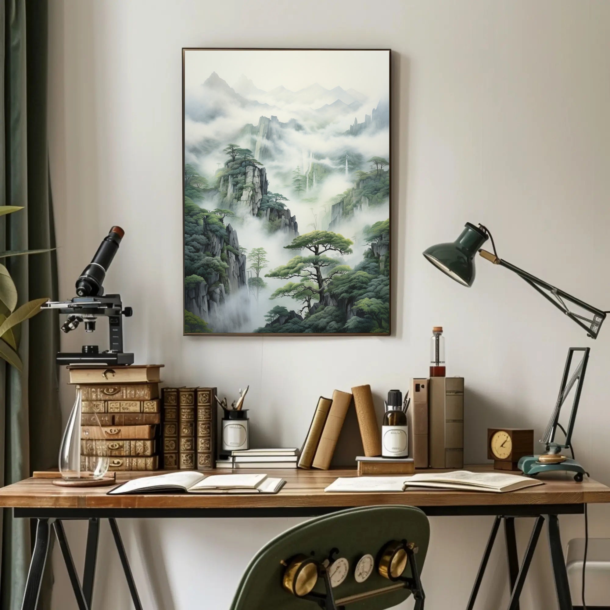 Serene East Asian Landscape Wall Art - Artistic Poster