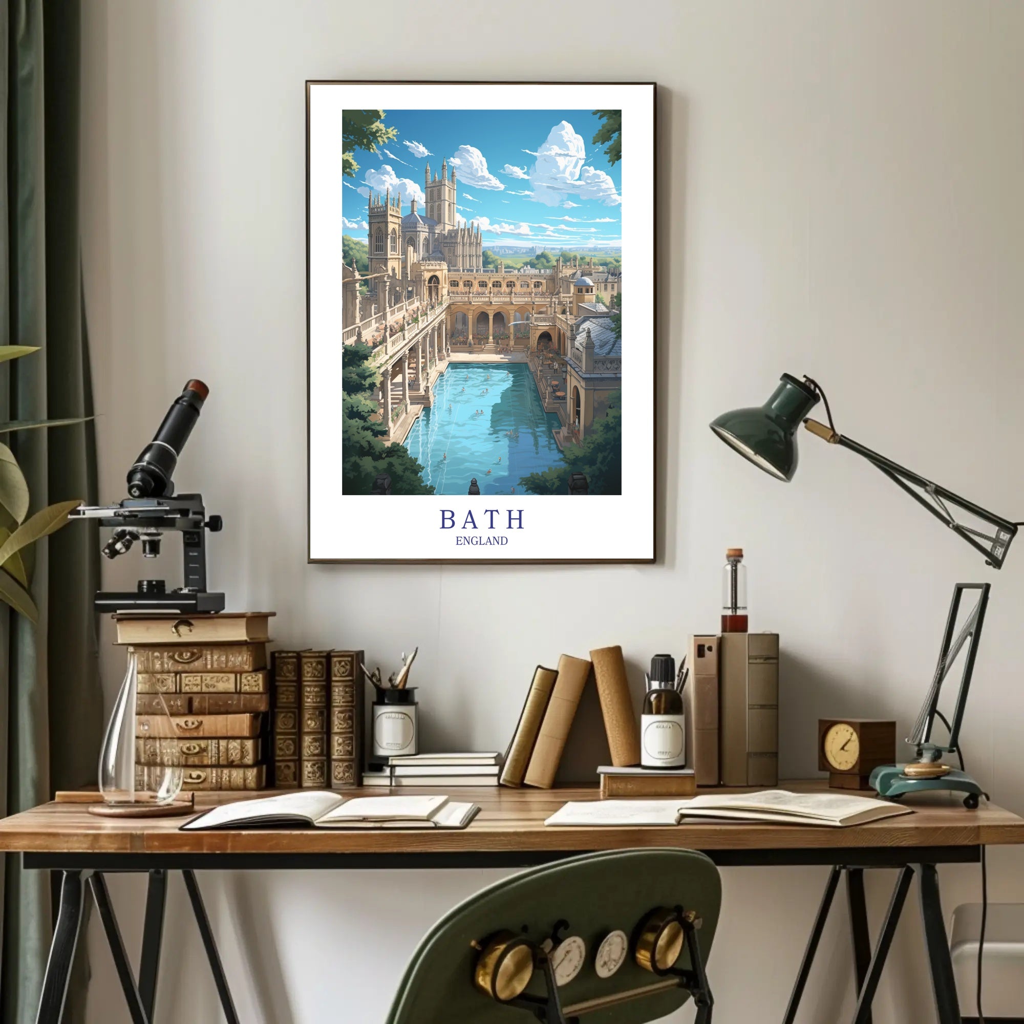 Historic Bath, England Travel Poster PosterGoat