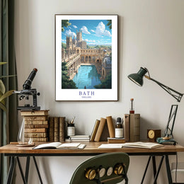 Historic Bath, England Travel Poster PosterGoat