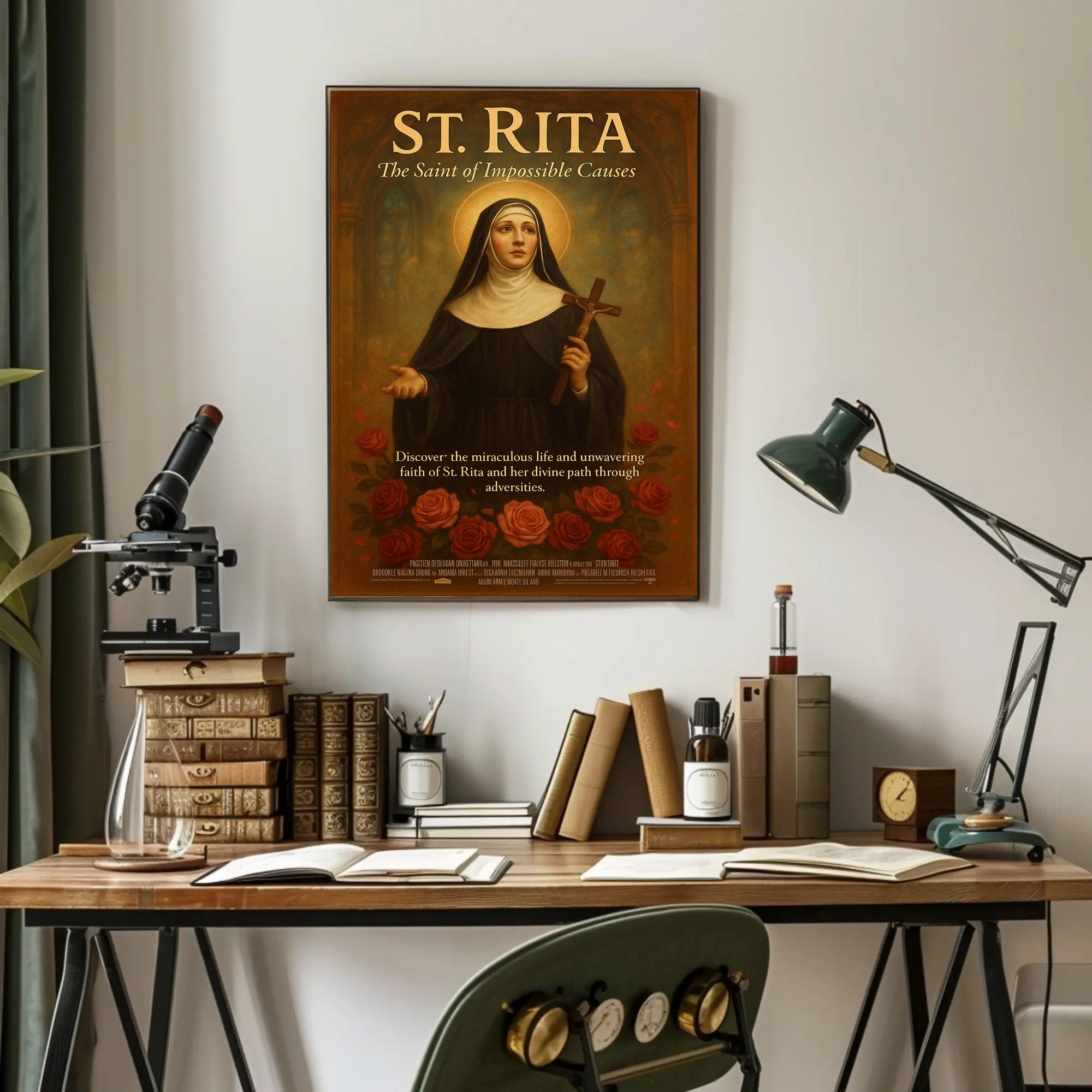 St. Rita Religious Iconography Art Poster - Cultural or Heritage Poster