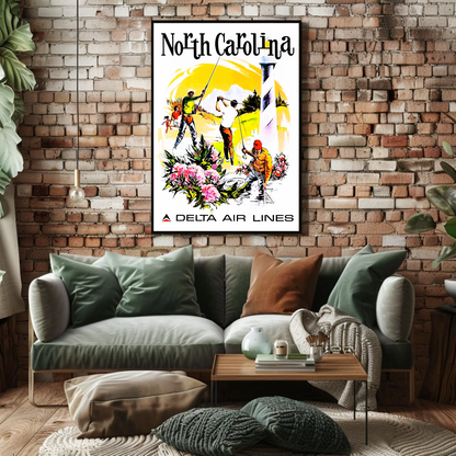 North Carolina Air Lines Travel Poster