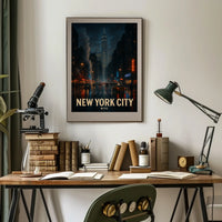 New York City Nightscape Poster