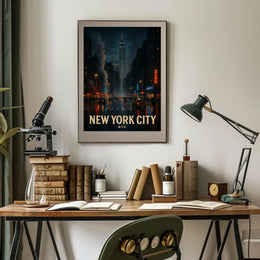New York City Nightscape Poster