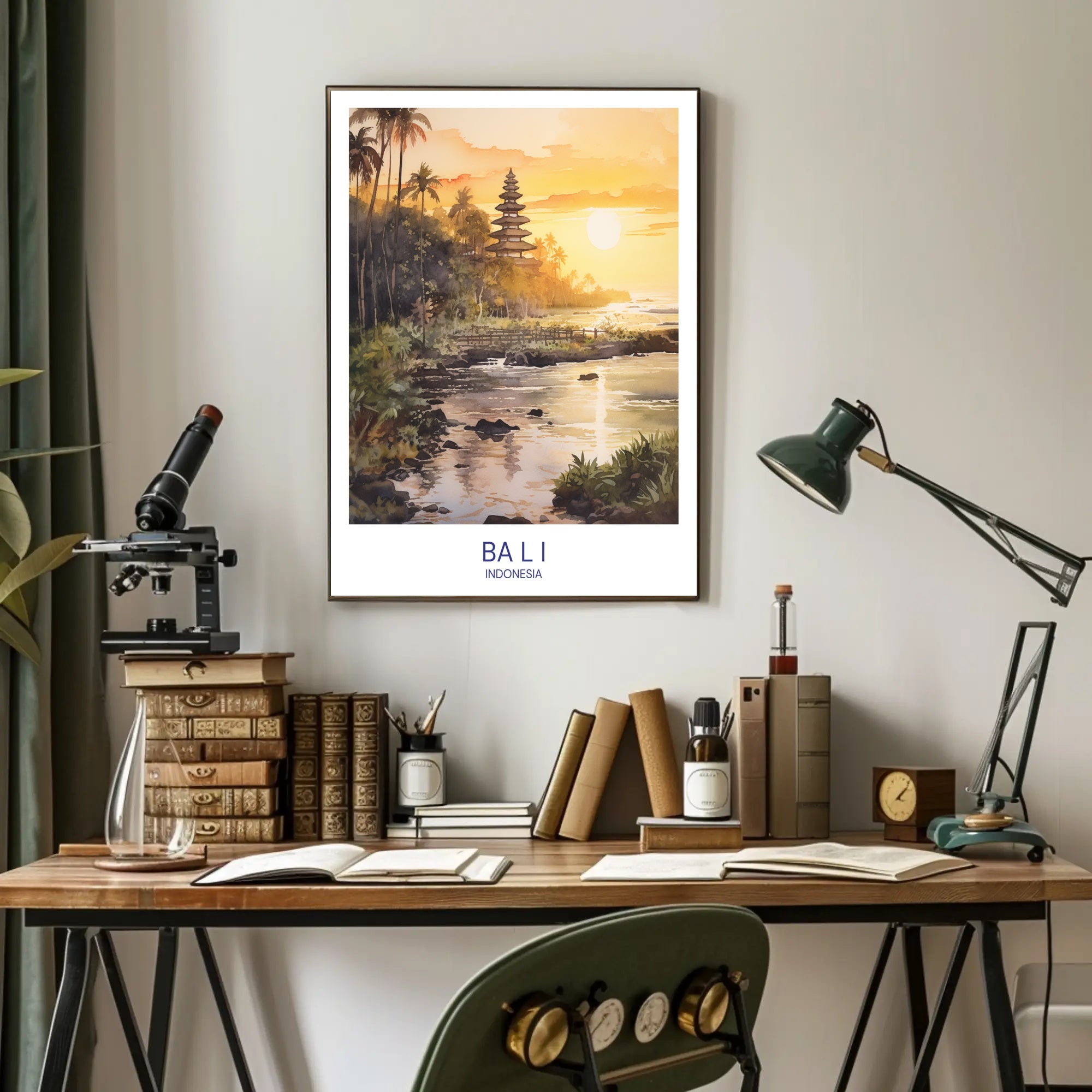 Bali Paradise at Sunset Travel Poster PosterGoat