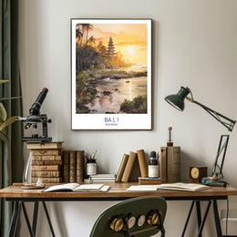 Bali Paradise at Sunset Travel Poster PosterGoat