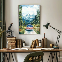 retro camper van Poster