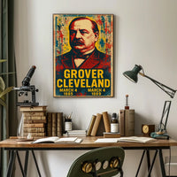 Grover Cleveland 22nd President of the United States Street Art Mashup Poster