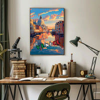 Scenic Venice at Sunset Poster