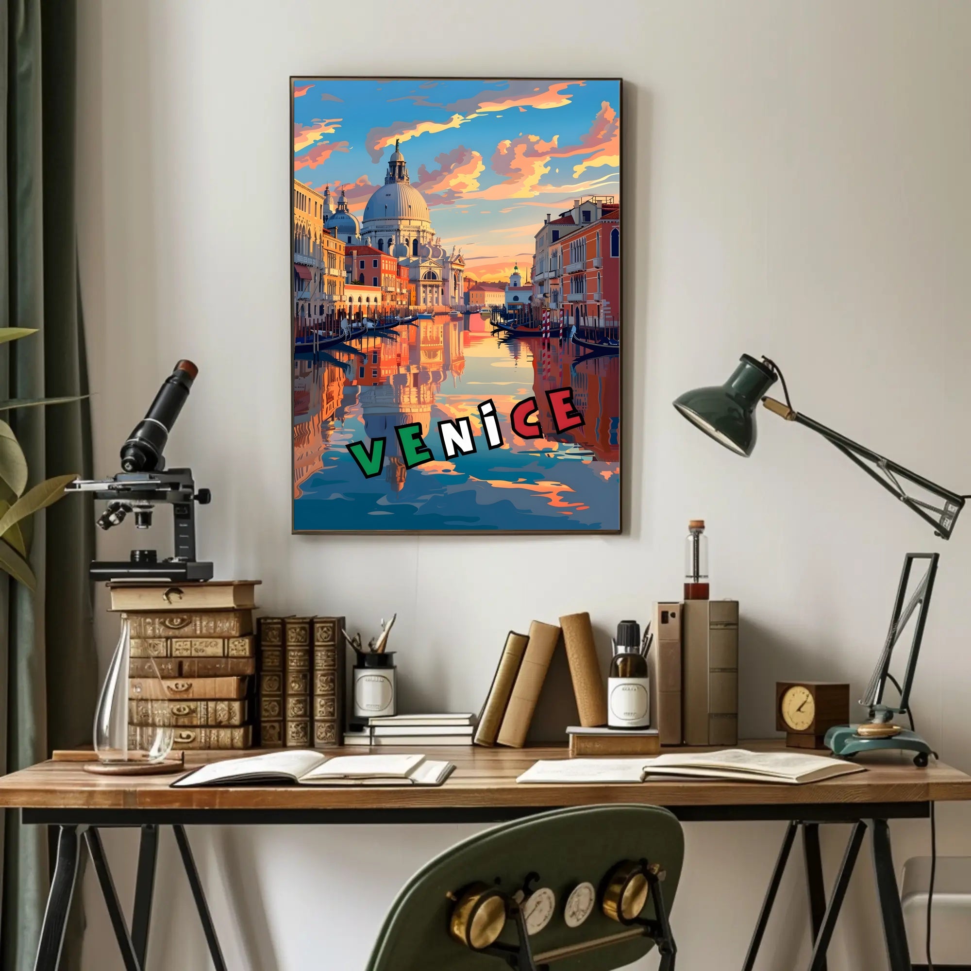 Scenic Venice at Sunset Poster