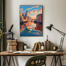 Scenic Venice at Sunset Poster