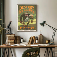Menacing Gorilla WWI Military Recruitment Poster
