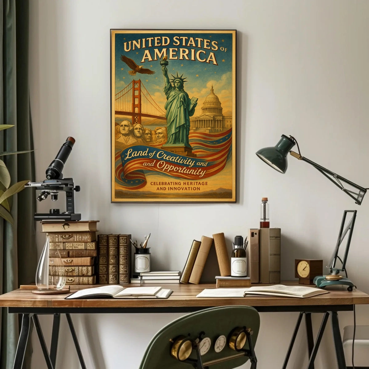 United States Of America Land Of Poster