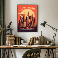 Vibrant Urban Skyline Poster