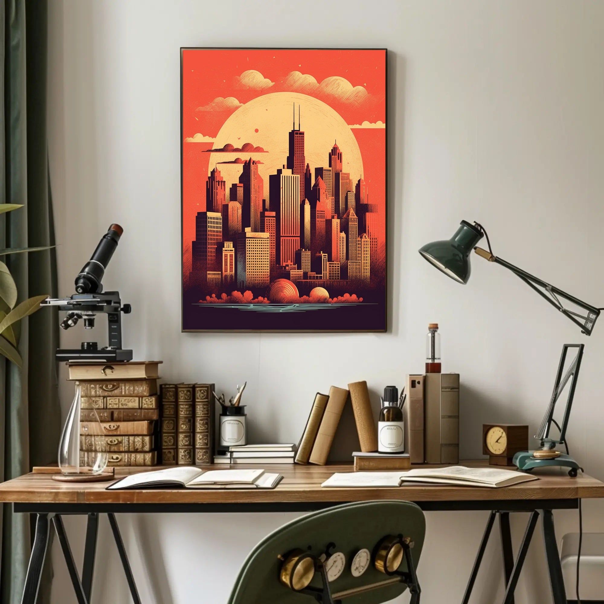 Vibrant Urban Skyline Poster