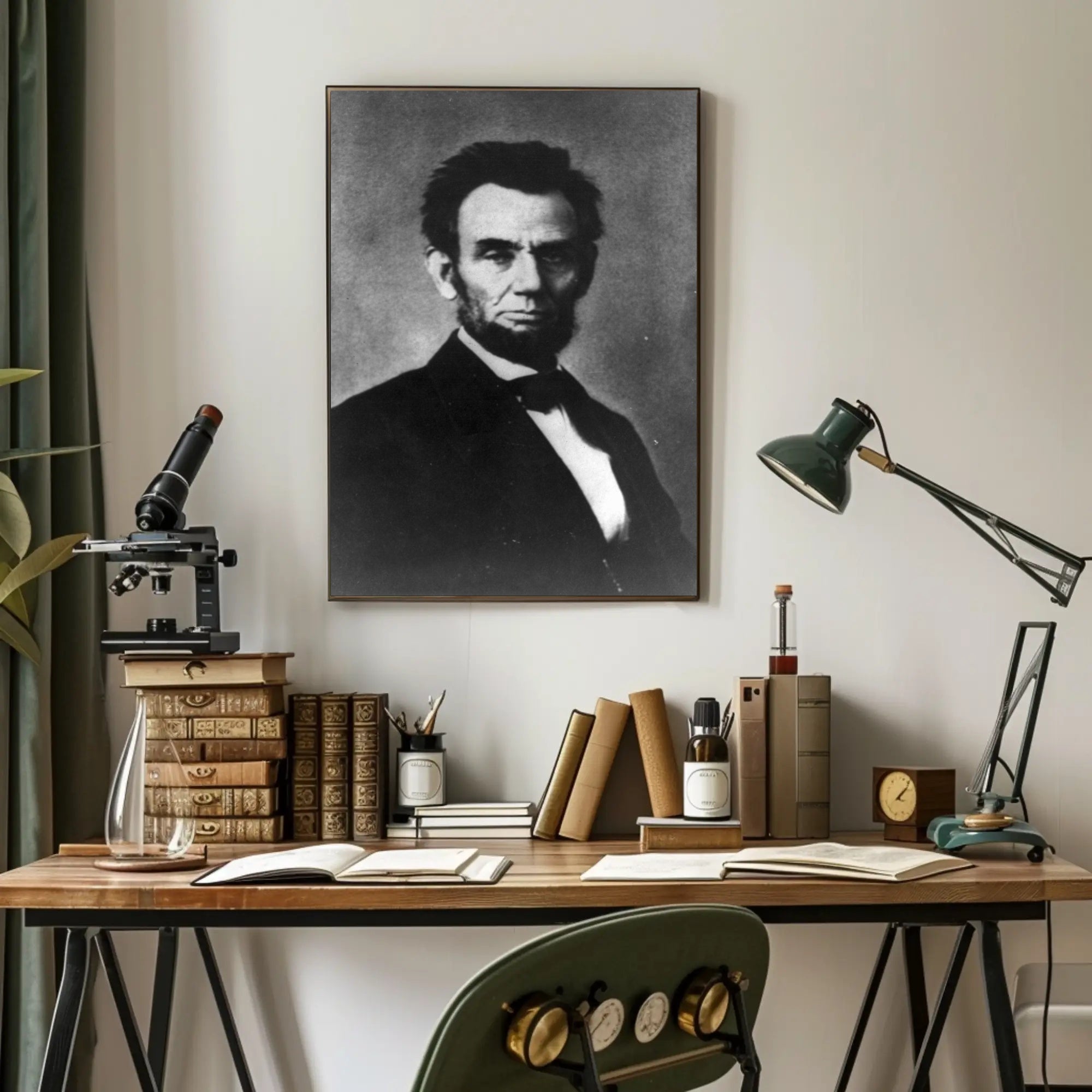 Abraham Lincoln Army Camp Visit Historical Poster PosterGoat