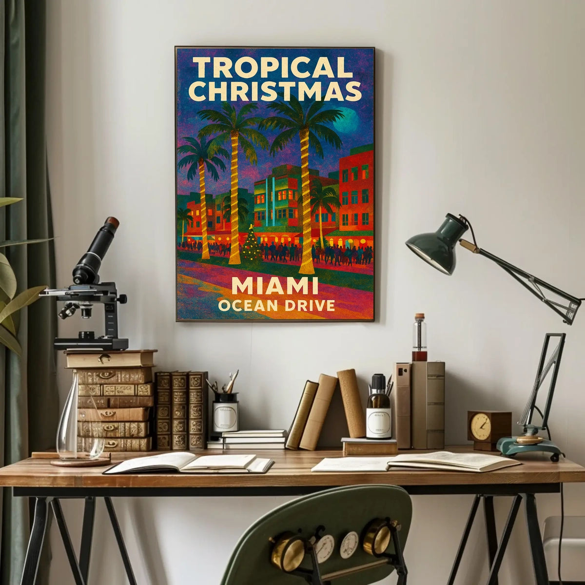 Tropical Christmas in Miami Poster