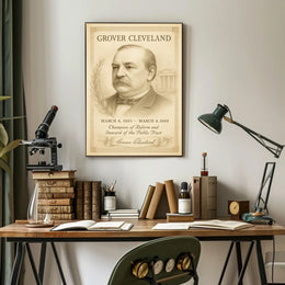 Grover Cleveland 22nd President Sketch Poster Art Print for Home Decor PosterGoat