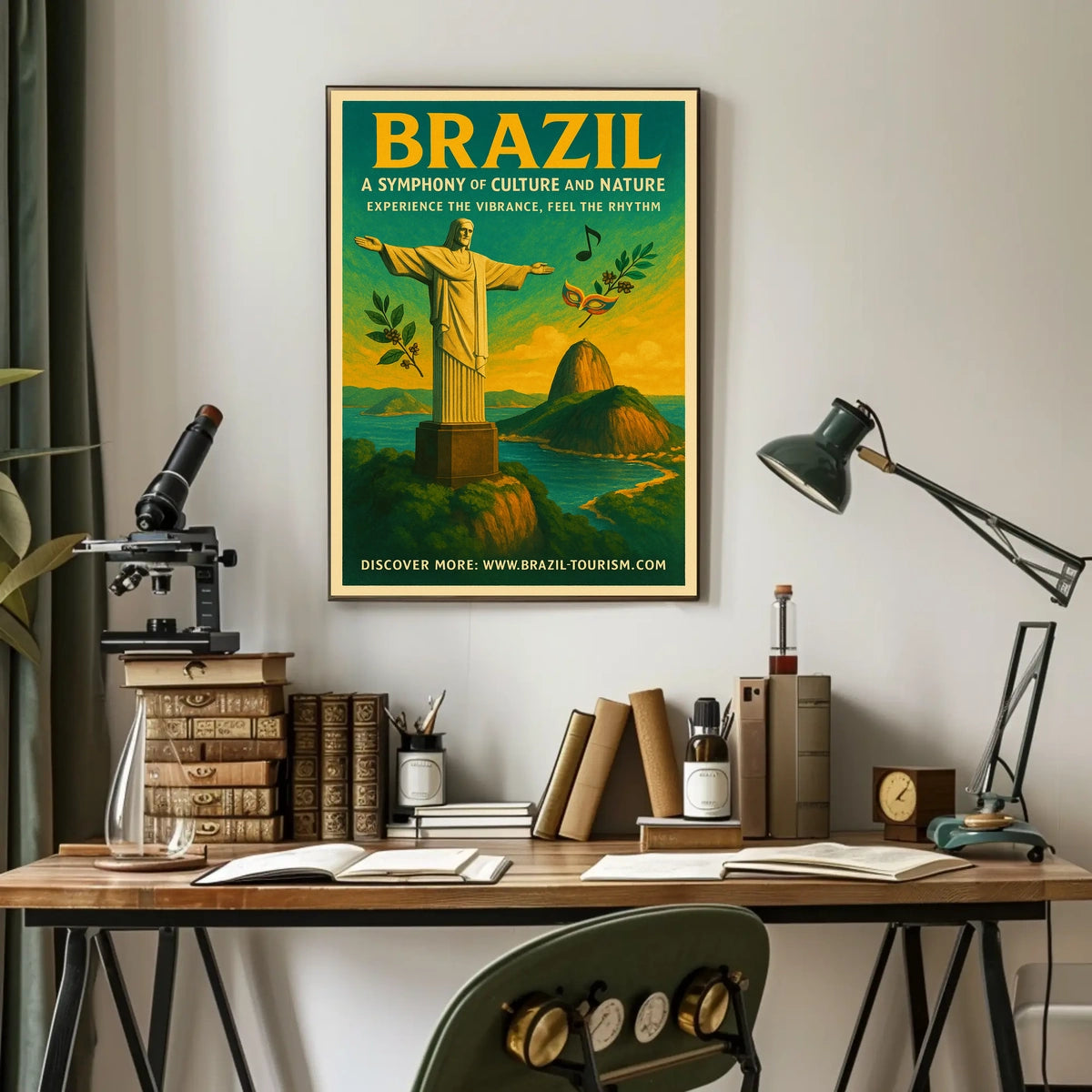 Brazil Cultural and Natural Culture Nature Landmarks Poster